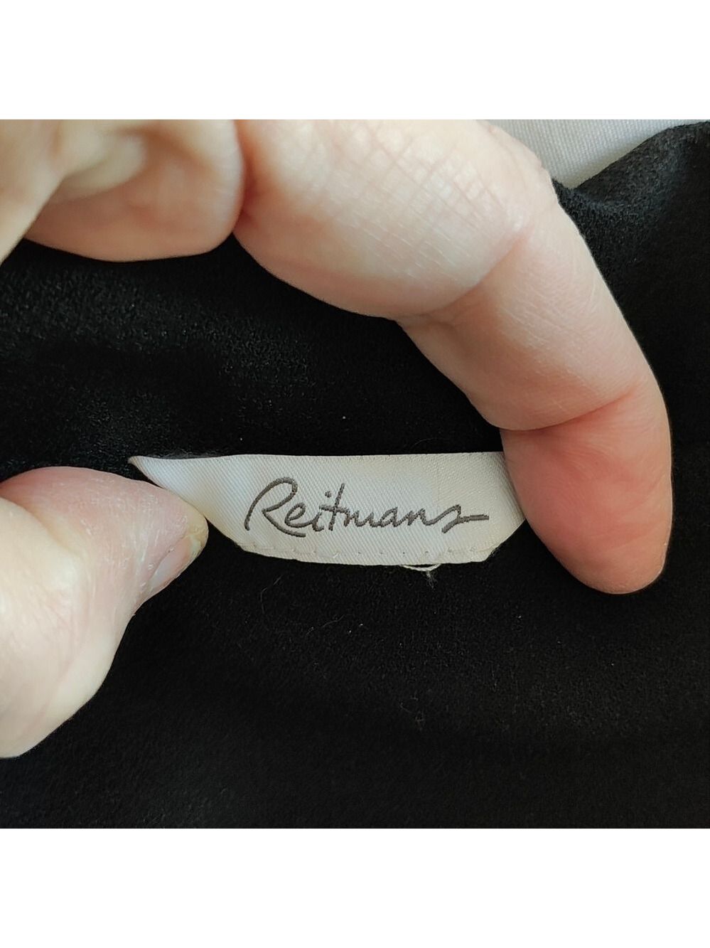 REITMANS Black Coat Military Style Jacket Size Large - Picture 7 of 10